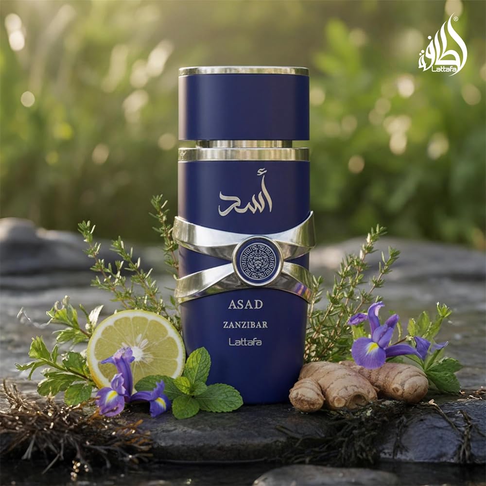 Lattafa Asad Zanzibar Eau De Parfum for Men 100ml – Fresh, Spicy, Vanilla & Coconut Long-Lasting Fragrance