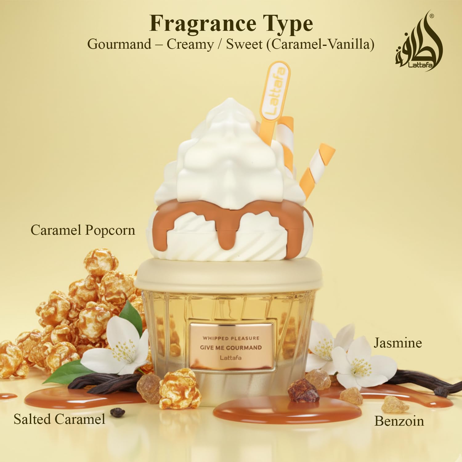 Lattafa Whipped Pleasure Eau de Parfum 75ml – Whipped Cream, Caramel & Vanilla Gourmand Perfume