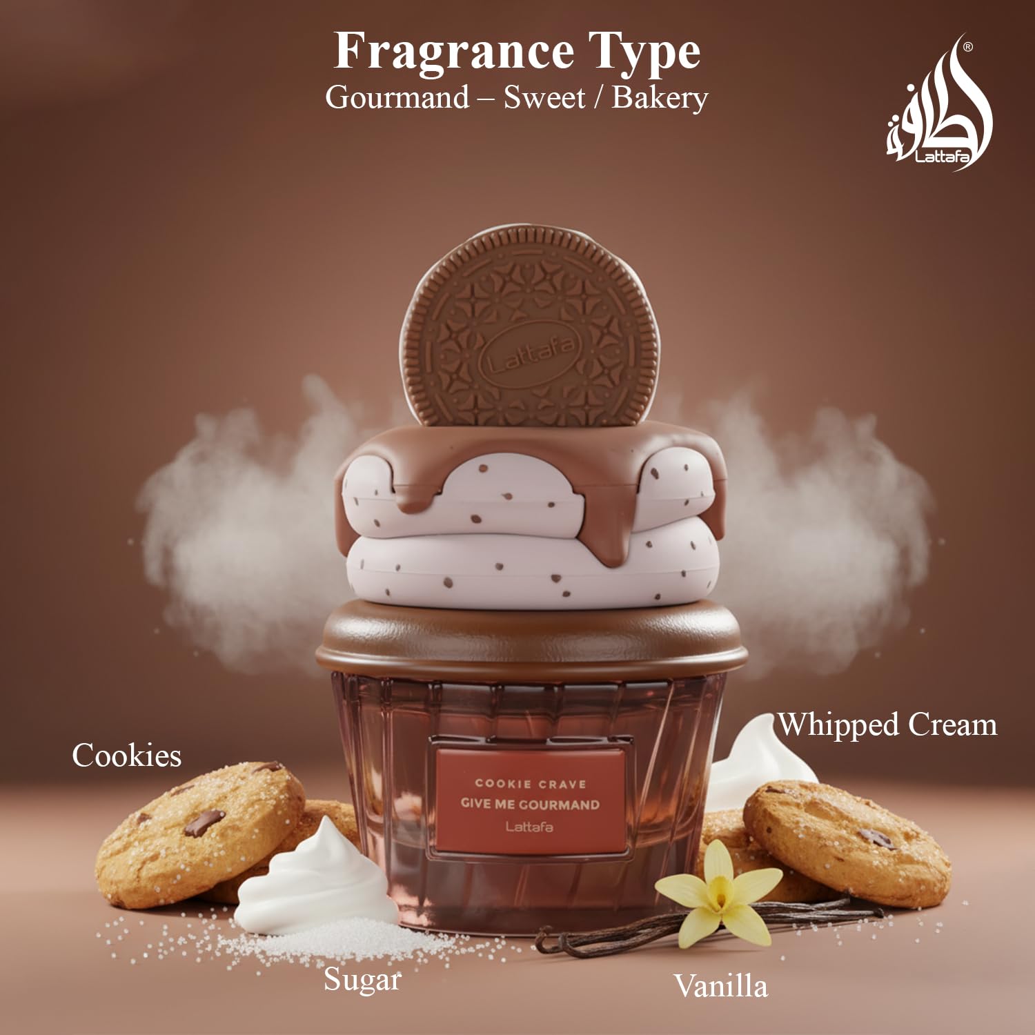 Lattafa Cookie Crave Eau de Parfum 75ml – Sweet Gourmand Perfume for Men & Women