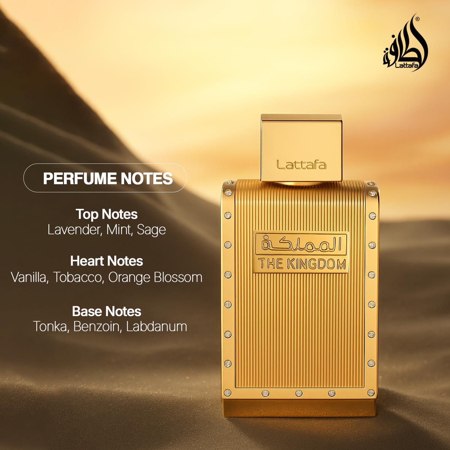 Lattafa The Kingdom&nbsp;Eau&nbsp;De Parfum for&nbsp;Men 100ml – A&nbsp;Sophisticated Blend of&nbsp;Freshness, Warmth & Elegance