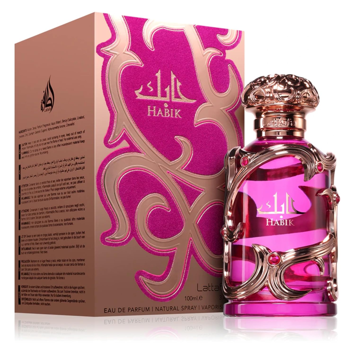 Lattafa Habik Eau de Parfum for Women 100ml (3.4 Oz) – Long-Lasting Floral, Fruity & Musky Fragrance