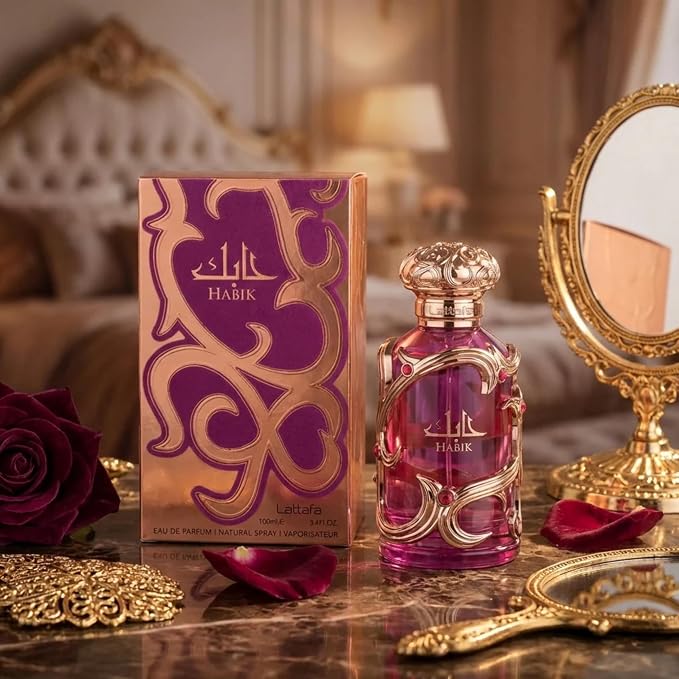 Lattafa Habik Eau de Parfum for Women 100ml (3.4 Oz) – Long-Lasting Floral, Fruity & Musky Fragrance