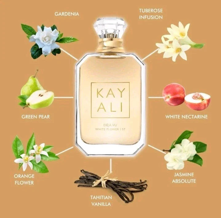 KAYALI Deja Vu White Flower 57 Eau de Parfum 3.4 Oz / 100ml – Luxury Floral Fragrance