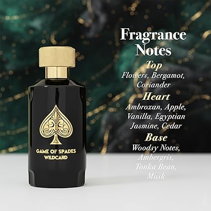 Jo Milano Game of Spades Wildcard Parfum Spray – 3.4 oz (100ml) Long-Lasting Fragrance for Men