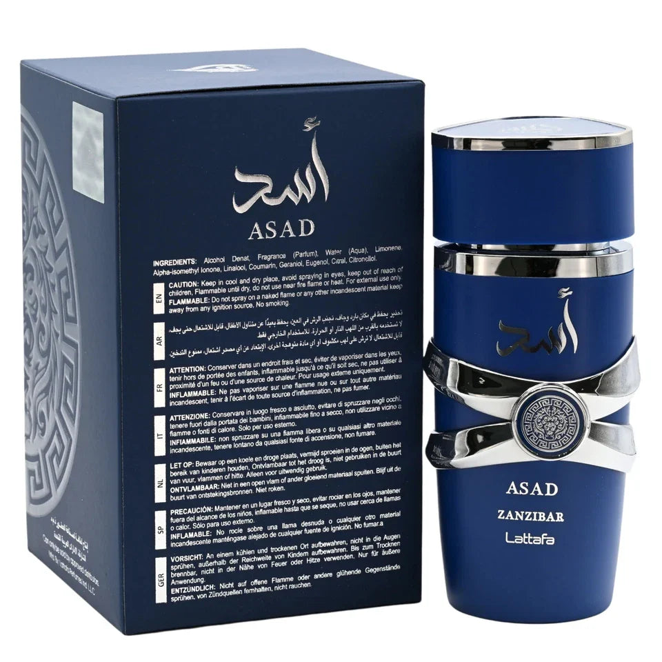 Asad Zanzibar by Lattafa Cologne for Men EDP 3.3 / 3.4 oz