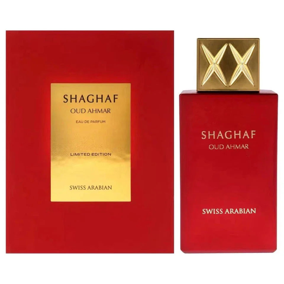 Shaghaf Oud Ahmar by Swiss Arabian Unisex Eau de Parfum – Limited Edition Rich Oud Fragrance