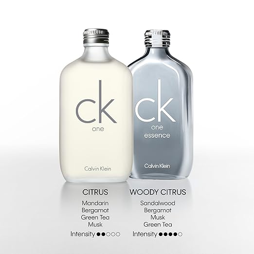 Calvin Klein CK One perfume bottle and packaging on a white background